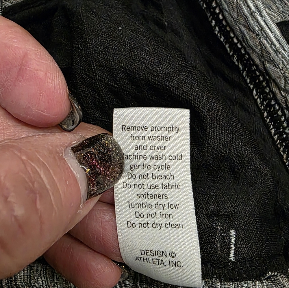 🍁Athleta Stratus Full Zip Hoodie Jacket Womens Small Gray Black Athletic - Picture 7 of 9